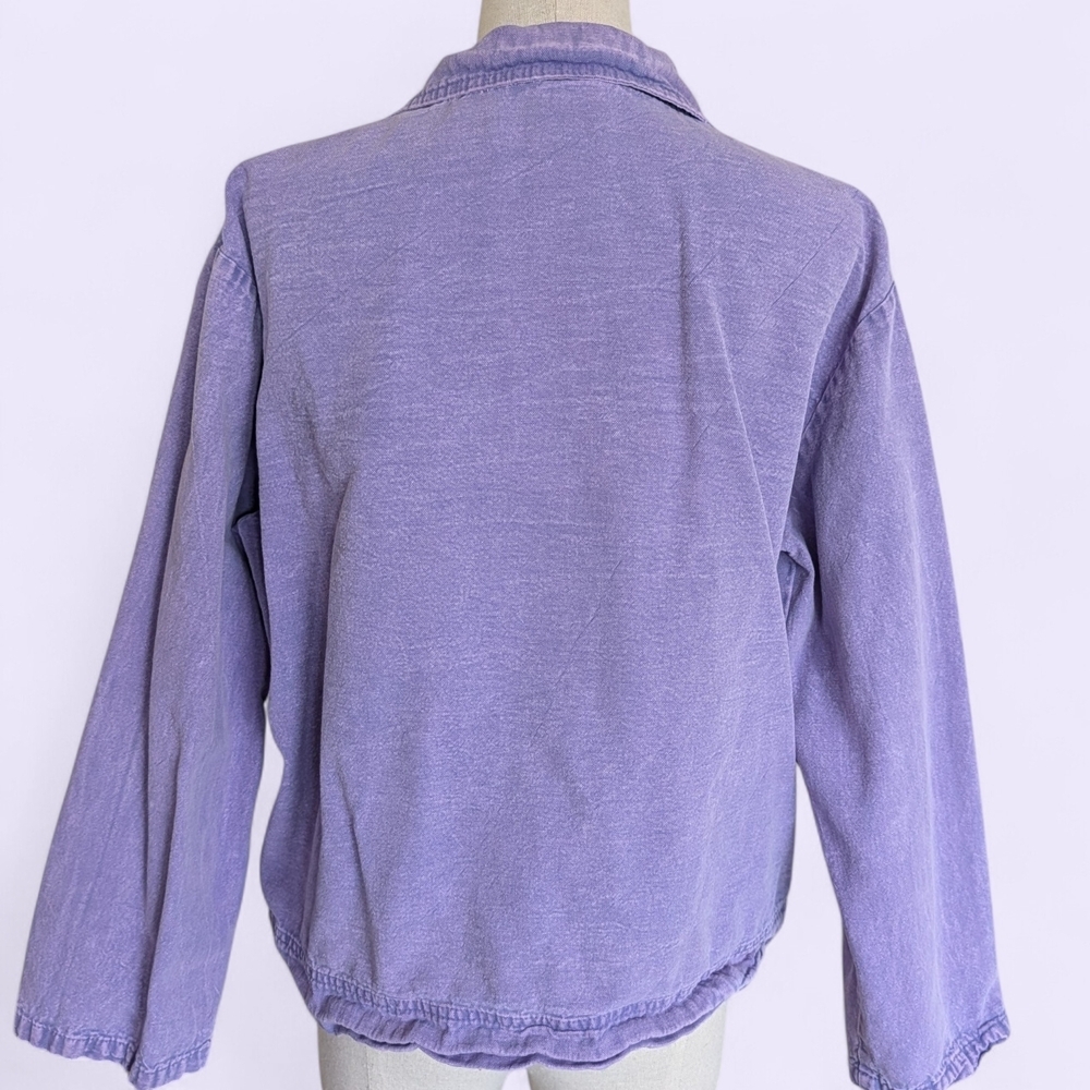 VTG 90s Sea Breeze California Purple Cotton Denim Set USA Made Coastal Resort - Picture 4 of 13
